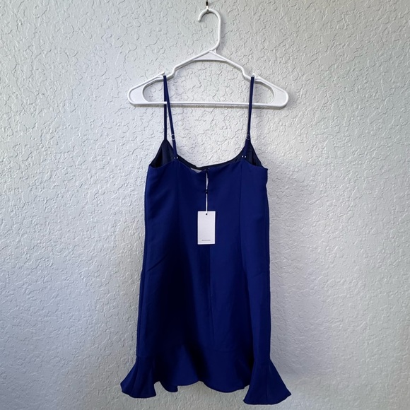 NWT - Lovers and Friends TEDDY MINI DRESS  Med color Cobalt - Picture 8 of 9